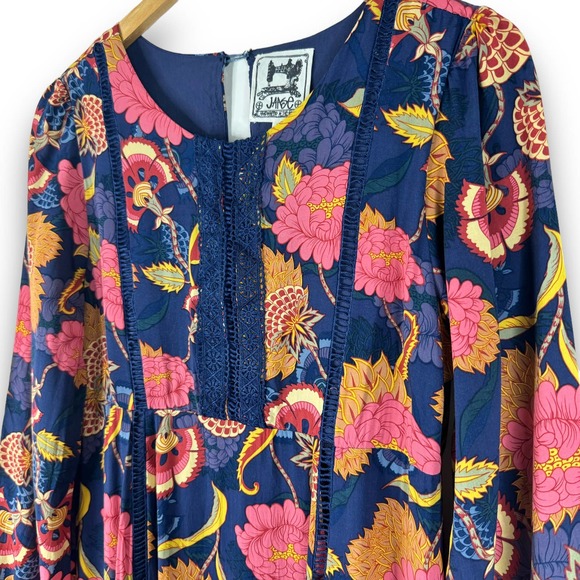 **SOLD*. JAASE Cottagecore Long Sleeve Floral Maxi Dress - Picture 4 of 8